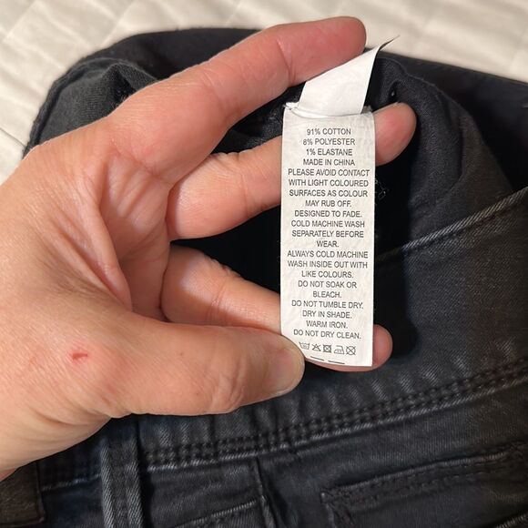 JEANSWEST 8 Black Tummy Trimmer Slim Straight Stretch Jeans - Picture 15 of 15